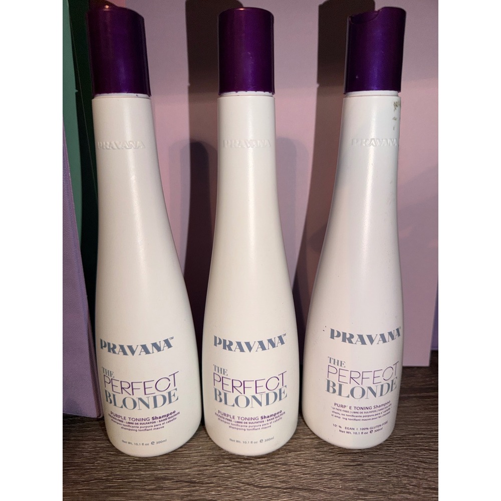 Pravana The Perfect Blonde Purple Toning Shampoo Lot of 3 hair care
